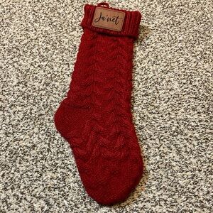 Stocking “Ja’net” “Janet” personalized Knit Stocking